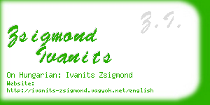 zsigmond ivanits business card